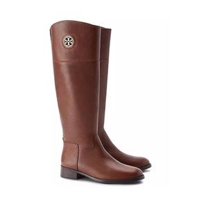 Tory Burch Almond Brown Junction Riding Boots